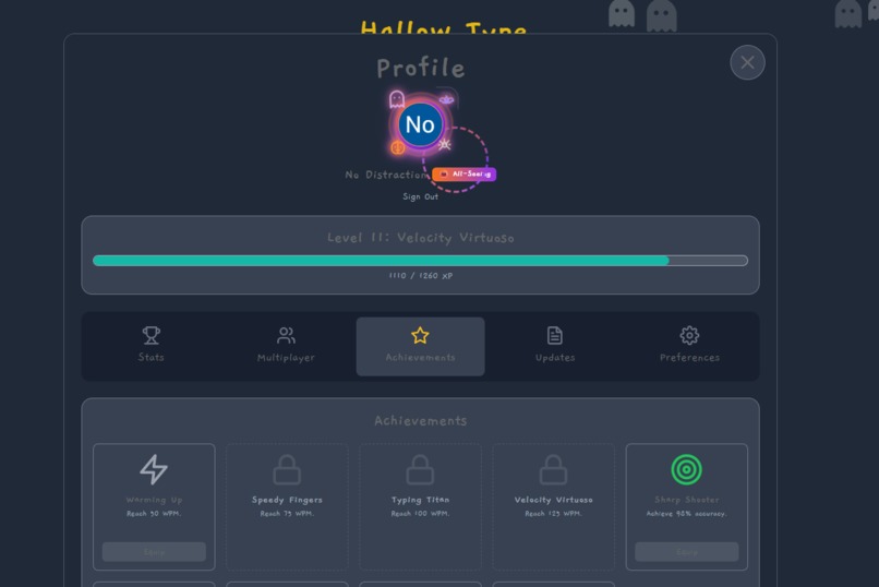 Hallow type  – screenshot 2