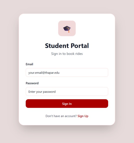 Thapar Campus Mobility System – screenshot 4