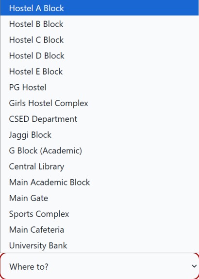 Thapar Campus Mobility System – screenshot 8