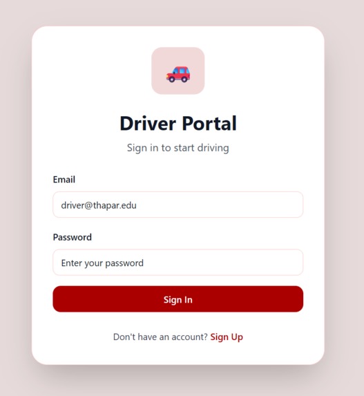 Thapar Campus Mobility System – screenshot 9