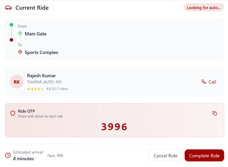 Thapar Campus Mobility System – screenshot 12