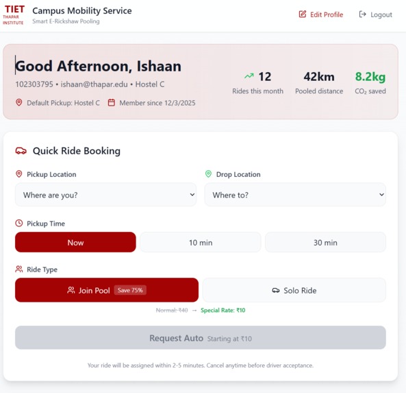 Thapar Campus Mobility System – screenshot 17