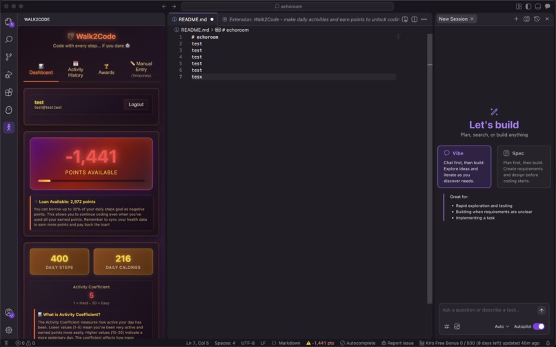 Walk2Code - Turn your daily steps into coding power – screenshot 4