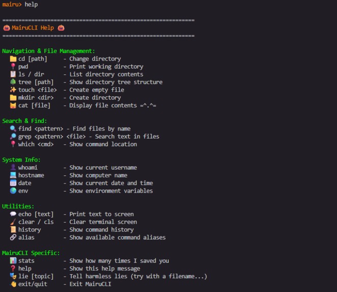 MairuCLI – screenshot 6