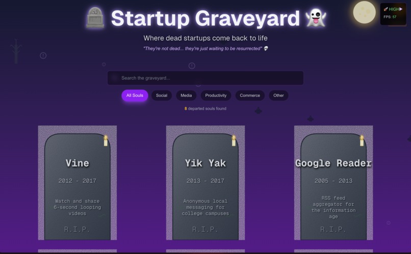 Startup Graveyard – screenshot 1