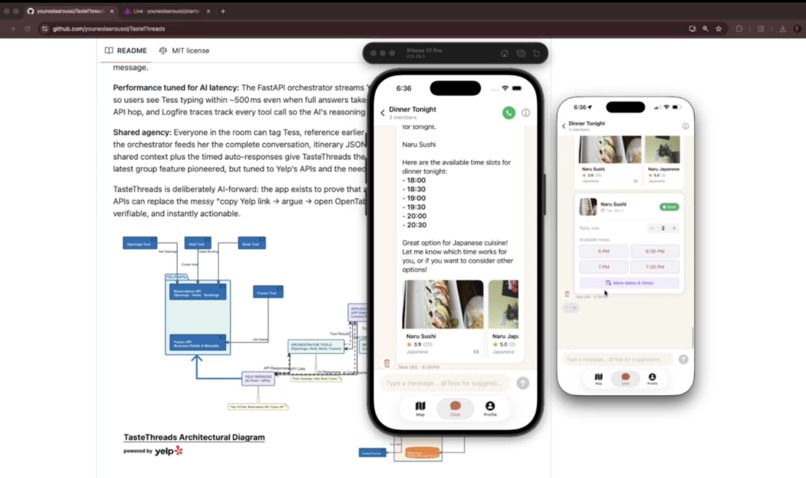 TasteThreads - Group Dining with Yelp AI – screenshot 2