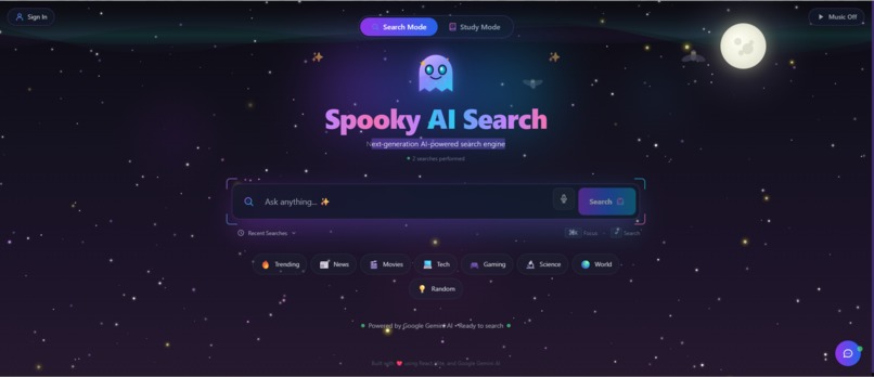 Spooky AI Search – screenshot 2