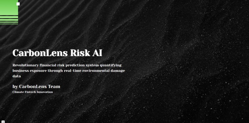 CarbonLens Risk AI – screenshot 1