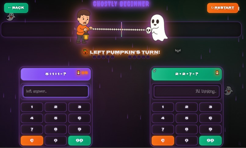 Spooky Math Tug Of War – screenshot 1