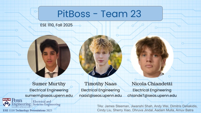 ESE 1110, Team 23, PitBoss – screenshot 1
