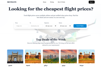 SKYMATE-FLIGHT PRICE TRACKER
