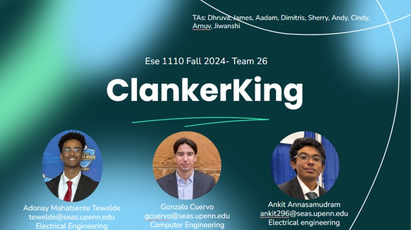ESE 1110, Team 26, ClankerKing – screenshot 1