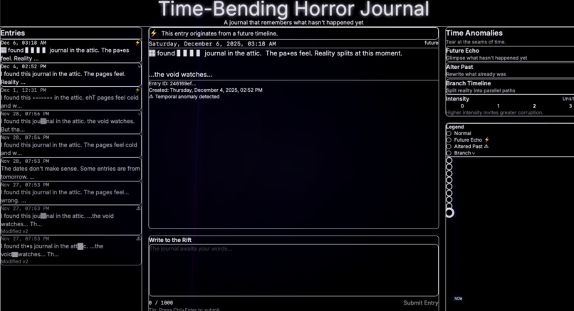 Time Bending horror Journal – screenshot 2