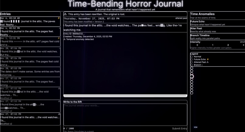 Time Bending horror Journal – screenshot 3