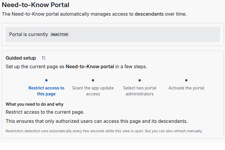 Need-to-Know for Confluence – screenshot 1