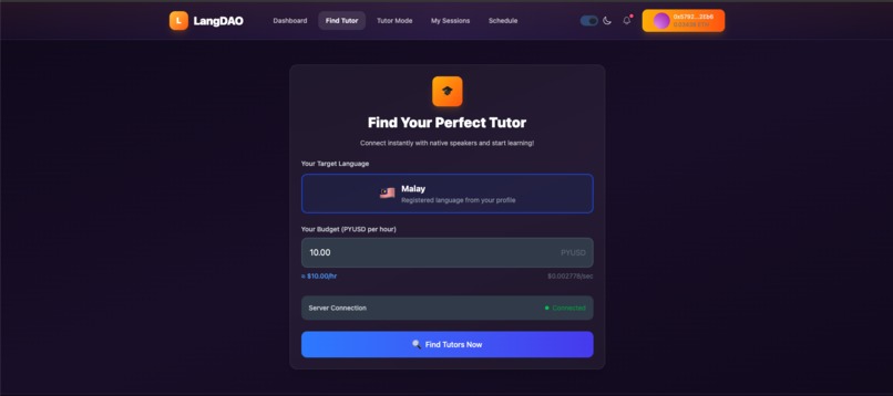 LangDAO – screenshot 3