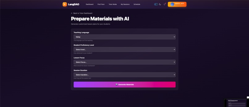 LangDAO – screenshot 8
