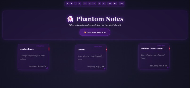 Phantom Notes – screenshot 1
