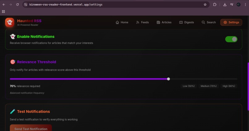 Kiroween-RSS-Reader – screenshot 1