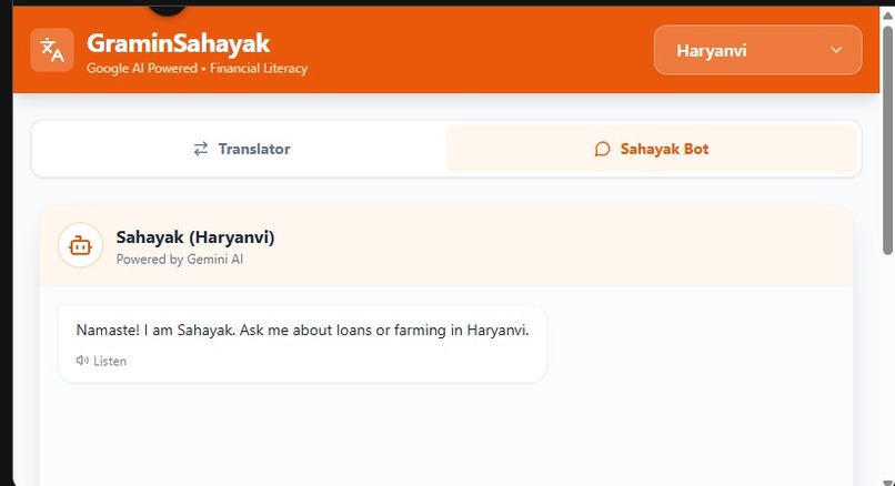 AI for Financial Literacy to Rural People – screenshot 1
