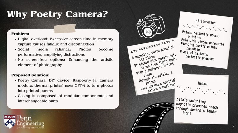 ESE 1110, Team 13: Poetry Camera – screenshot 2