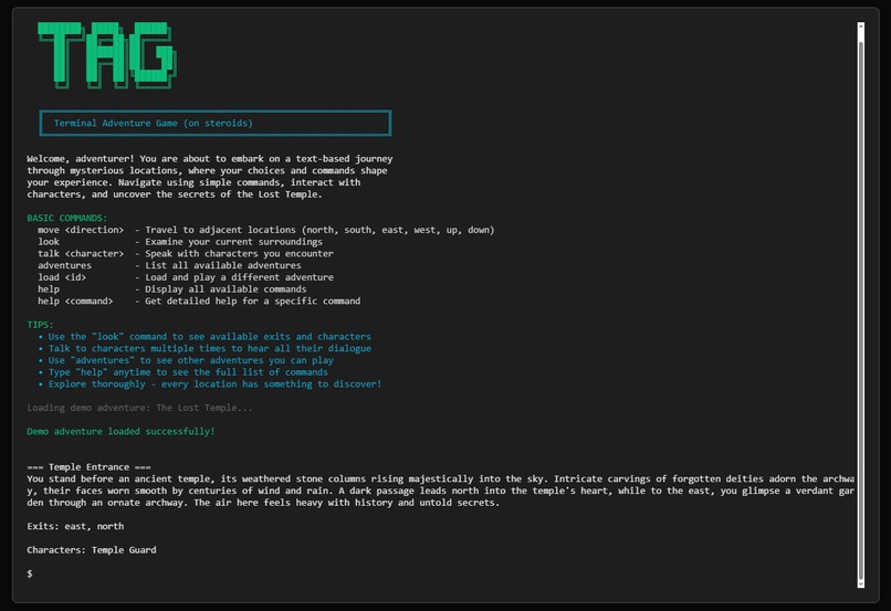 TAG - Terminal Adventure Game (on steroids) – screenshot 5