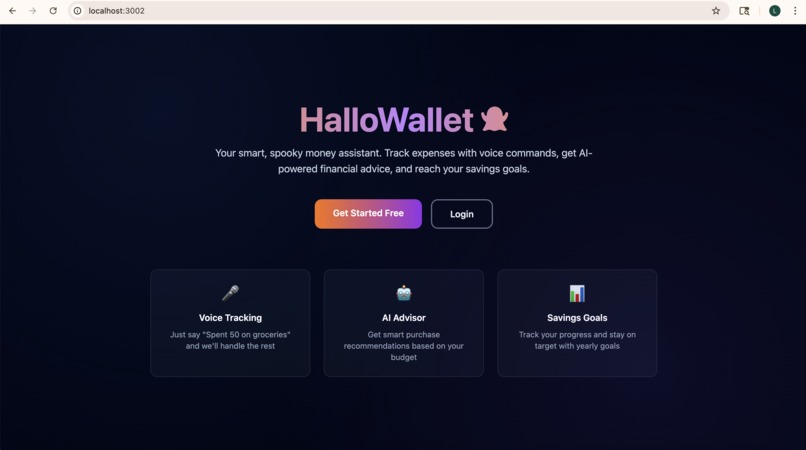 Hallowallet – screenshot 1