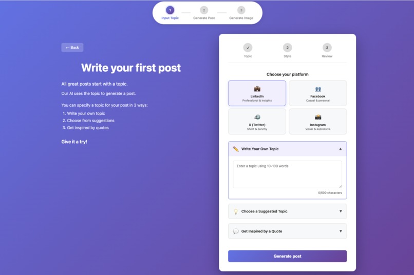 Content marketing automation tool  – screenshot 3