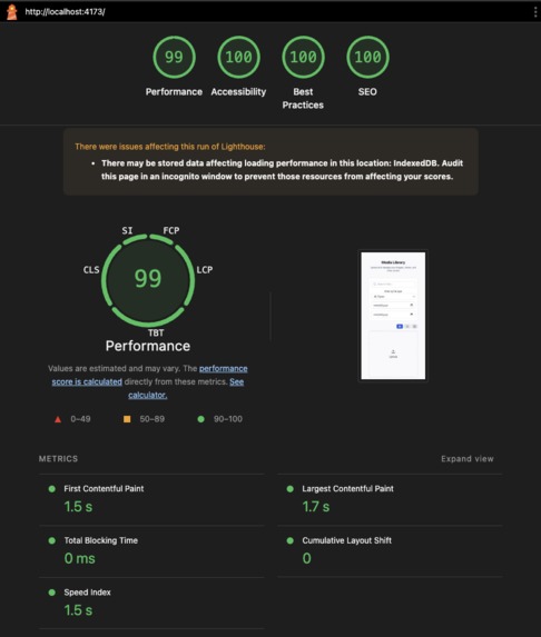 React Media Library – screenshot 2