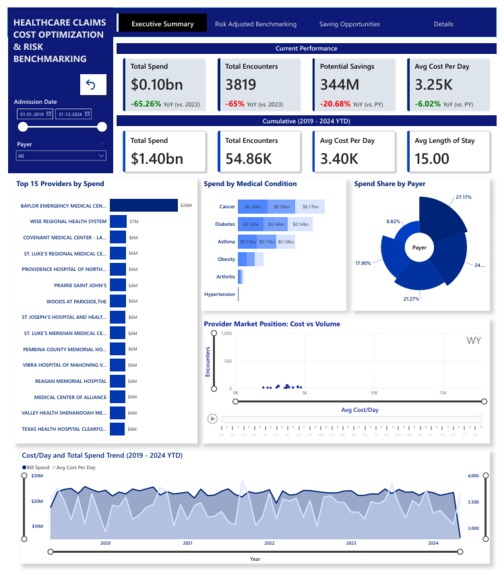Healthcare-Claims-Cost-Optimization-Provider-Risk-Dashboard – screenshot 1