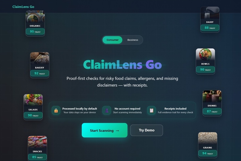 ClaimLens: Food Truth Frankenstein – screenshot 1