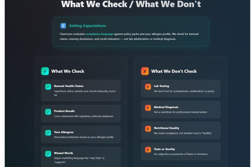 ClaimLens: Food Truth Frankenstein – screenshot 4