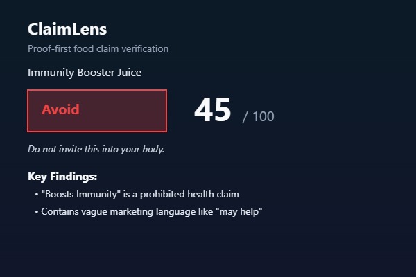 ClaimLens: Food Truth Frankenstein – screenshot 7