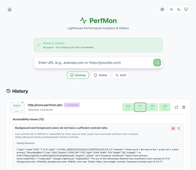 PerfMon – screenshot 1