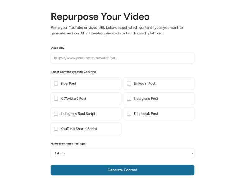 Vyx[Kiro]— AI-Powered Universal Content Repurposing Engine – screenshot 1