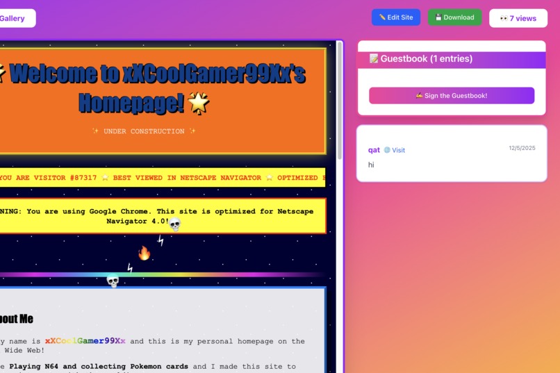 90s Website Generator – screenshot 4