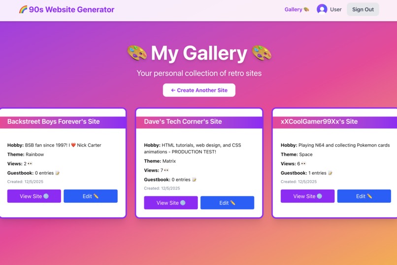 90s Website Generator – screenshot 3
