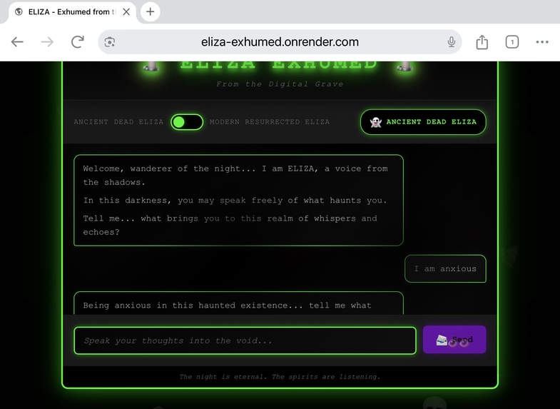 ELIZA EXHUMED – screenshot 1