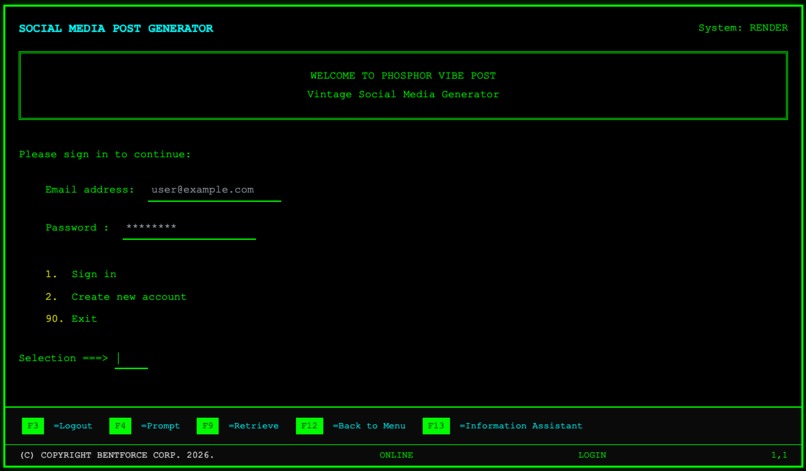 PHOSPHOR VIBE POST – screenshot 4
