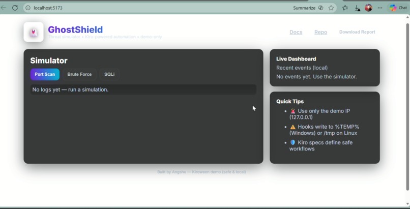 GhostShield: Local Cyber Attack Simulator – screenshot 1
