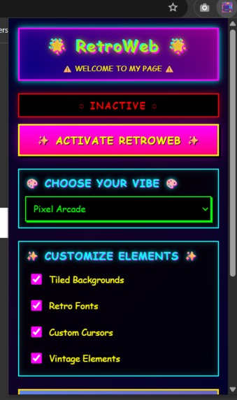 Retroweb: Bringing back the old internet design. – screenshot 3