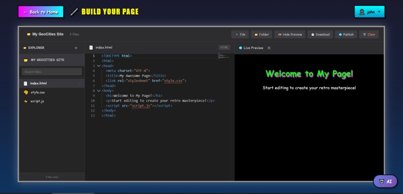 GeoCities-Reborn – screenshot 2