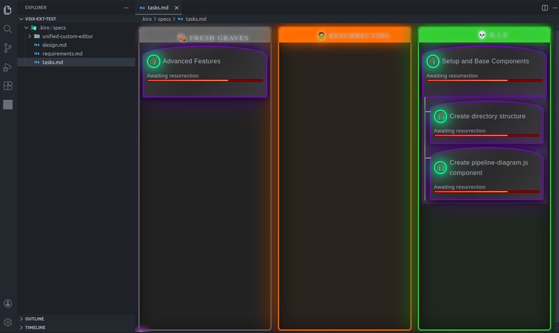 SpecterFlow Turn markdown specs into spooky living grimoire! – screenshot 3