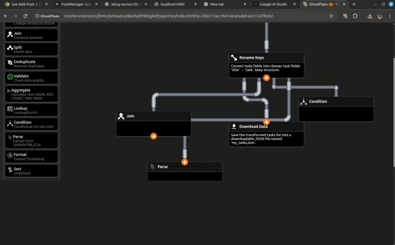 GhostPipes - Yahoo Pipes Reborn with AI Intelligence – screenshot 1