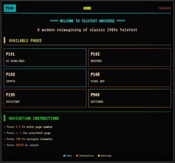 Teletext universe – screenshot 2