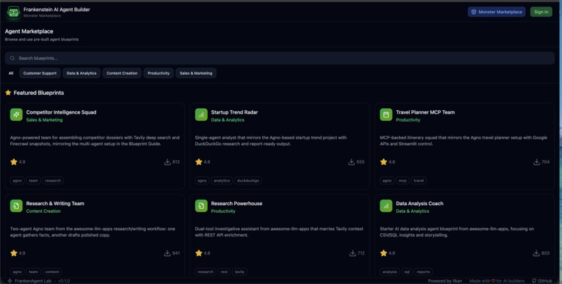 Franken AI Agent Lab – screenshot 3