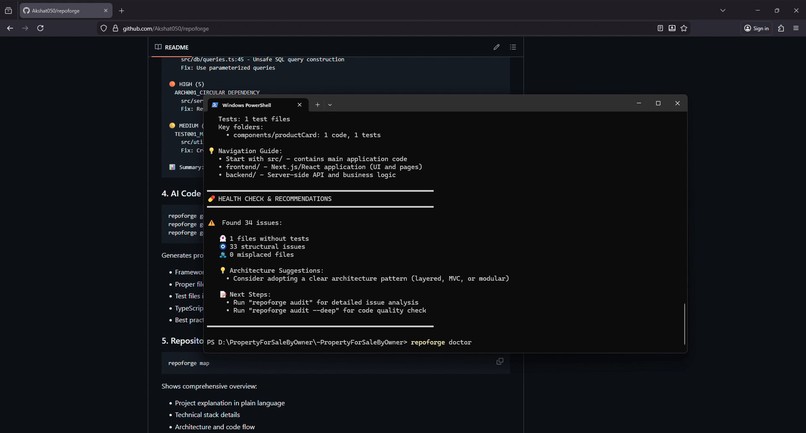 RepoForge – screenshot 2
