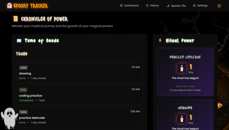 spooky-task-tracker – screenshot 3