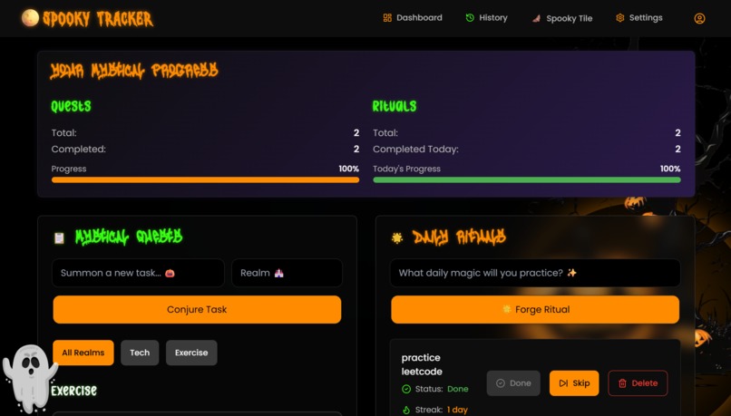 spooky-task-tracker – screenshot 1