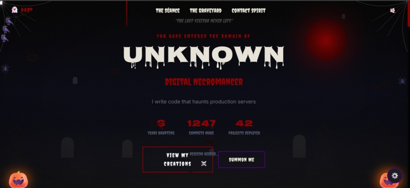 Haunted Portfolio – screenshot 4